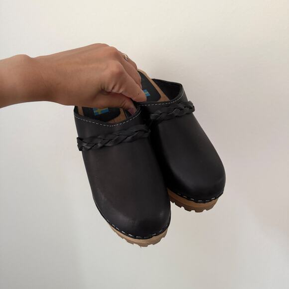 MIA Leather Elsa Heeled Clog Mule Sz 37 - Picture 5 of 6